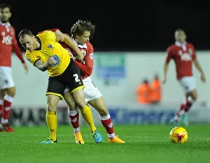 Osborne vs Fuller: A Tense Moment at Ashton Gate - Bristol City vs AFC Wimbledon