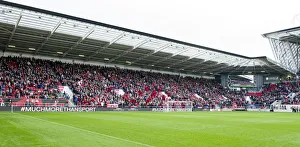 Bristol City V Blackburn Rovers Prints: A Packed South Stand: Bristol City vs