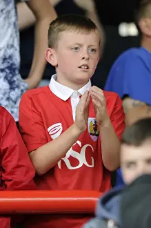 Bristol City V Doncaster Rovers Prints: Passionate Bristol City Fan at Ashton Gate during Sky Bet League One Match against Doncaster Rovers - September 13