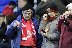 Tranmere Rovers V Bristol City Prints: Passionate Bristol City Fans in Action at Prenton Park during Tranmere vs
