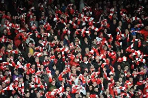 Fans Collection: Passionate Bristol City Fans at Ashton Gate during FA Cup Fourth Round Match