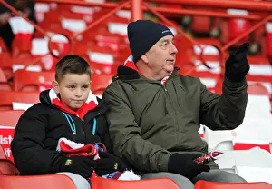 Passionate Bristol City Fans at Ashton Gate during FA Cup Fourth Round Match