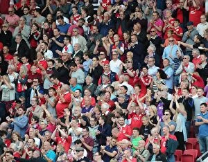 Images Dated 15th August 2015: Passionate Bristol City Fans at Ashton Gate during Sky Bet Championship Match against Brentford