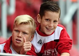 Images Dated 3rd October 2015: Passionate Bristol City Fans at Ashton Gate during Sky Bet Championship Match against MK Dons