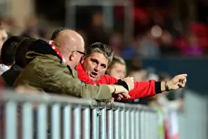 Bristol City V Brentford Prints: Passionate Bristol City Fans at Ashton Gate during Sky Bet Championship Match against Brentford (13/12/2016)