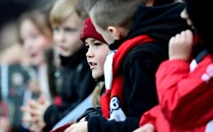 Images Dated 4th February 2017: Passionate Bristol City Fans at Ashton Gate Stadium