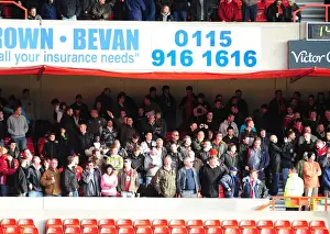 Nottingham Forest V Bristol City Prints: Passionate Bristol City Fans in Full Force at Nottingham Forest Match