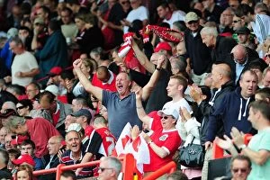 Images Dated 25th August 2012: Passionate Bristol City Fans Pack Ashton Gate Stadium for Championship Clash against Cardiff City