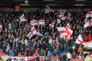 Bristol City V Cardiff Prints: Passionate Bristol City Fans Pack Ashton Gate for Sky Bet Championship Showdown against Cardiff City