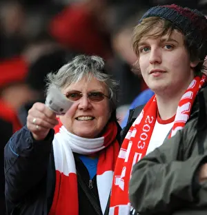 Bristol City V Barnsley Prints: Passionate Bristol City Fans Pack Ashton Gate Stadium