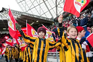 Bristol City V Cardiff City Prints: Passionate Bristol City Fans Pack Ashton Gate Stadium for Championship Showdown