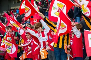 Bristol City V Cardiff City Prints: Passionate Bristol City Fans Pack Ashton Gate Stadium for Championship Showdown Against Cardiff City