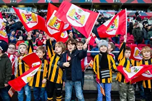 Bristol City V Cardiff City Prints: Passionate Bristol City Fans Pack Ashton Gate Stadium for Championship Showdown Against Cardiff City