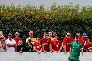 Passionate Bristol City FC Fans in Action at Hengrove Athletic Pre-Season Match