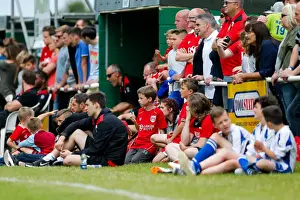 Passionate Bristol City FC Fans in Action at Hengrove Athletic Pre-Season Match