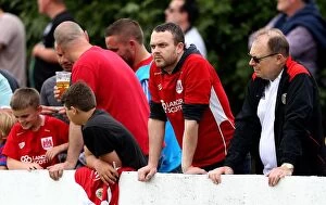 Images Dated 10th July 2016: Passionate Bristol City FC Fans at Hengrove Athletic Pre-Season Friendly