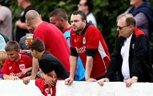 The Grove Prints: Passionate Bristol City FC Fans at Hengrove Athletic Pre-Season Friendly