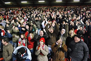 Images Dated 19th February 2008: Passionate Bristol City FC Fans United in Support