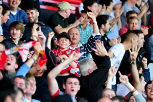 Framed Print : Passionate Crowd: Bristol City Fans at Ashton Gate Stadium Framed Print : Passionate Crowd: Bristol City Fans at Ashton Gate Stadium