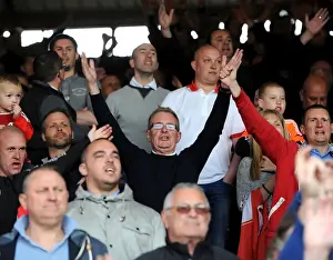 Bristol City V Crewe Prints: Passionate East End Fans: Unleashing Rivalry at Ashton Gate - Bristol City vs Crewe, 2014