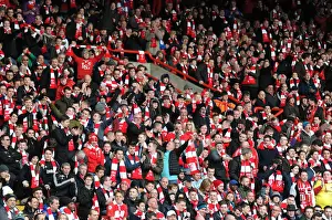 Bristol City V West Ham United - Fans Prints: Passionate Fans of Bristol City at Ashton Gate during FA Cup Fourth Round Match against West Ham United