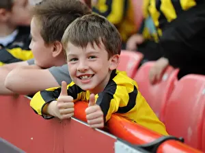 Bristol City V MK Dons Prints: Passionate Moment at Ashton Gate: A Bristol City Fan's Devotion during Sky Bet League One Match