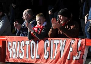 Images Dated 7th March 2015: Passionate Moments: Bristol City Fans in Action at Broadfield Stadium, Sky Bet League One Match