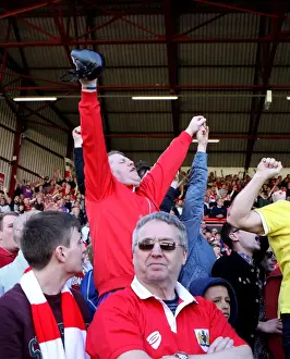 Fan Prints: Passionate Moments: Bristol City Fans in Action during Sky Bet League One Match against Coventry City