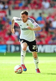Images Dated 18th August 2012: Paul Anderson of Bristol City Faces Off Against Nottingham Forest in Championship Clash
