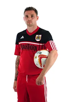 Framed Print : Paul Anderson's Intense Gaze at Ashton Gate: Focused Expression of Bristol City Football Player