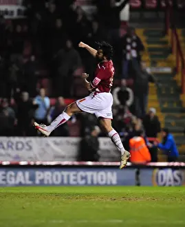 Bristol City V Barnsley Prints: Paul Hartley's Euphoric Goal Celebration vs Barnsley (Championship, 23/03/2010)