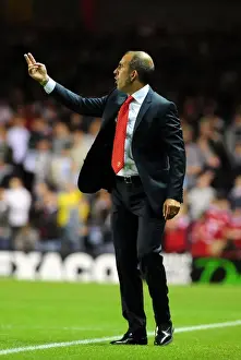 Bristol City V Swindon Town Prints: Paulo Di Canio Leads Swindon Town in 2011 League Cup Clash against Bristol City at Ashton Gate Stadium