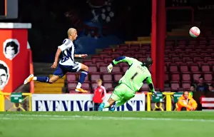 Season 11-12 Prints: Peter Odemwingie's Epic Goal Over David James and the Crossbar: Bristol City vs