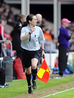 Walsall V Bristol City Prints: Referee Assists in Intense Sky Bet League One Clash: Walsall vs. Bristol City