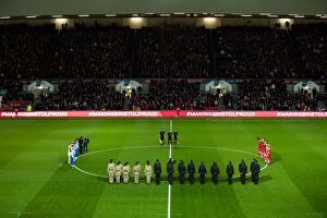 Images Dated 5th November 2016: Remembrance Day Tribute: A Minute's Silence at Bristol City vs