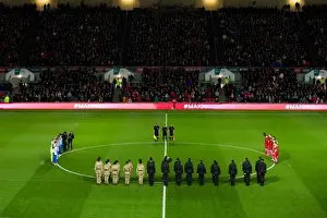 Framed Print : Remembrance Day Tribute: A Minute's Silence at Bristol City vs Brighton & Hove Albion (November 5, 2016)