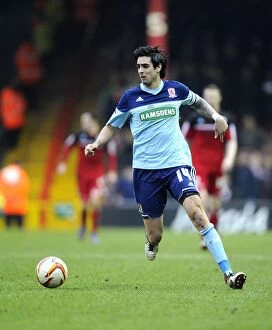 Images Dated 9th March 2013: Rhys Williams in Action: Bristol City vs Middlesbrough, 2013 - Npower Championship Football Match