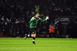 Leicester City v Bristol City Collection: Ricardo's Euphoria: Waghorn's Championship-Winning Goal for Leicester City over Bristol City