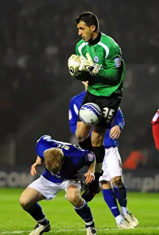 Framed Print : Ricardo's Fumbled Cross: A Pivotal Moment in Leicester City vs. Bristol City Championship Match, 2011