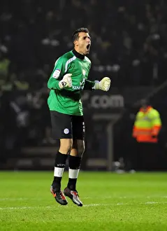 Leicester City V Bristol City Prints: Ricardo's Jubilation: Waghorn's Goal Seals Leicester City Victory Over Bristol City (18/02/2011)