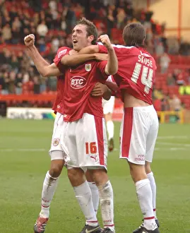 Framed Print : Richard Keogh: Focused and Determined in Bristol City Football Club Colors
