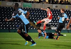 Images Dated 8th October 2013: The Rivalry Ignites: Bristol City vs Wycombe Wanderers in the Johnstone's Paint Trophy (October 8)