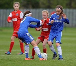 Youth Collection: Rivalry Unfolds: Bristol Academy vs. Chelsea Ladies Youth Football Match at Gifford Stadium
