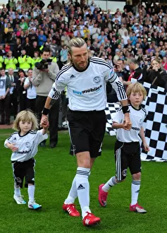 Derby County V Bristol City Prints: Robbie Savage Bids Farewell: Last Game at Pride Park with Children (Derby County vs)