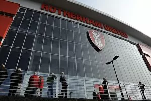 Images Dated 29th March 2014: Rotherham United vs. Bristol City Rivalry: A Football Battle at New York Stadium (March 2014)