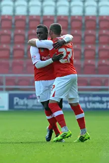 Rotherham United V Bristol City Prints: Rotherham United's James Tavernier and Kieran Agard Celebrate Goal vs