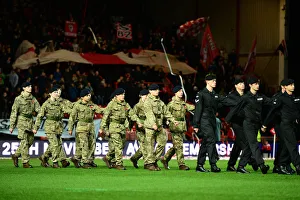 Bristol City V Brighton And Hove Albion Prints: Royal Tank Regiment Salute at Bristol City vs. Brighton and Hove Albion, 2016