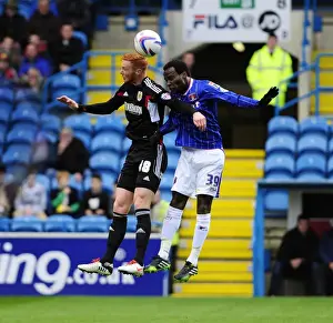 Carlisle United V Bristol City Prints: Ryan Taylor vs Pascal Chimbonda: Clash at the Brunton Park Header