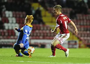 Framed Print : Ryan Woods Blocks Joe Bryan's Shot - A Pivotal Moment in Bristol City vs Shrewsbury Town Football Match, September 17, 2013 Framed Print : Ryan Woods Blocks Joe Bryan's Shot - A Pivotal Moment in Bristol City vs Shrewsbury Town Football Match, September 17, 2013