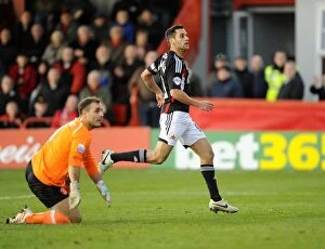 Images Dated 8th December 2013: Sam Baldock Scores the Game-Winning Goal for Bristol City in FA Cup Second Round Against Tamworth